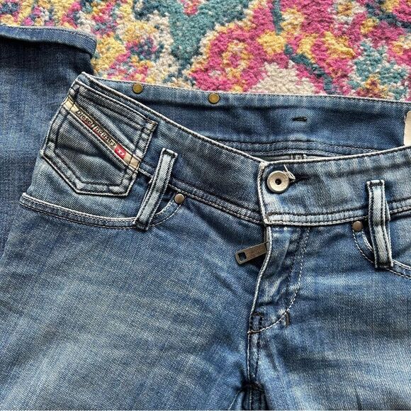 Diesel Medium wash super low rise skinny jeans y2k essential - Picture 2 of 5